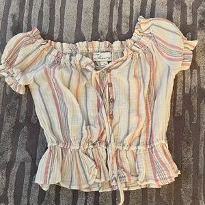 Vintage Havana Stripe Crop Top